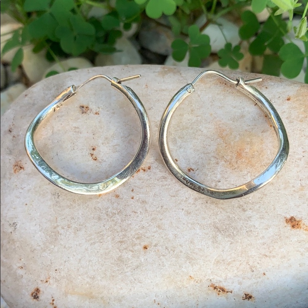 Sterling Silver Hoop Earrings - Picture 7 of 14